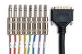 Hosa DTP-803, Balanced Snake, DB25 to 1/4 in TRS, 3 m