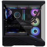 Lian Li V100 Mid Tower Case - Negro, Soporte ATX, Panel Frontal de Malla, Vidrio Templado, USB-C, Panel Lateral sin Herramientas