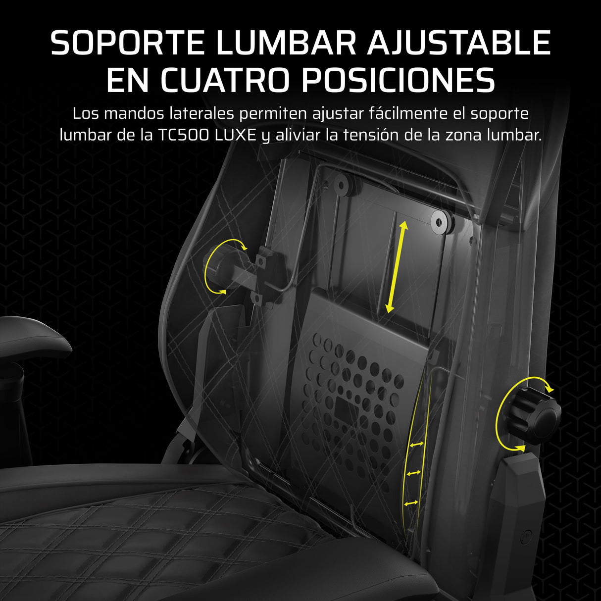 Corsair TC500 Luxe Silla para Juegos – Tejido Transpirable Premium – Asientos Anchos – Reposabrazos Ajustables en 5 Direcciones – Soporte Lumbar Ajustable – Reclinable 90-160° – Sombra