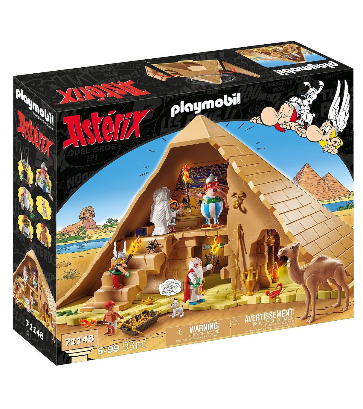 PLAYMOBIL Astérix: La Pirámide del Faraón, Obélix, Astérix, Panorámix, Numerobis, Tornavis, Ideafix, Juguetes para niños a Partir de 5 años [Exclusivo para Amazon]