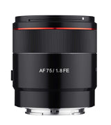 Samyang AF 75mm F1.8 Teleobjetivo Compacto de Enfoque automático para Sony FE Mount, Negro (SYIO75AF-E)