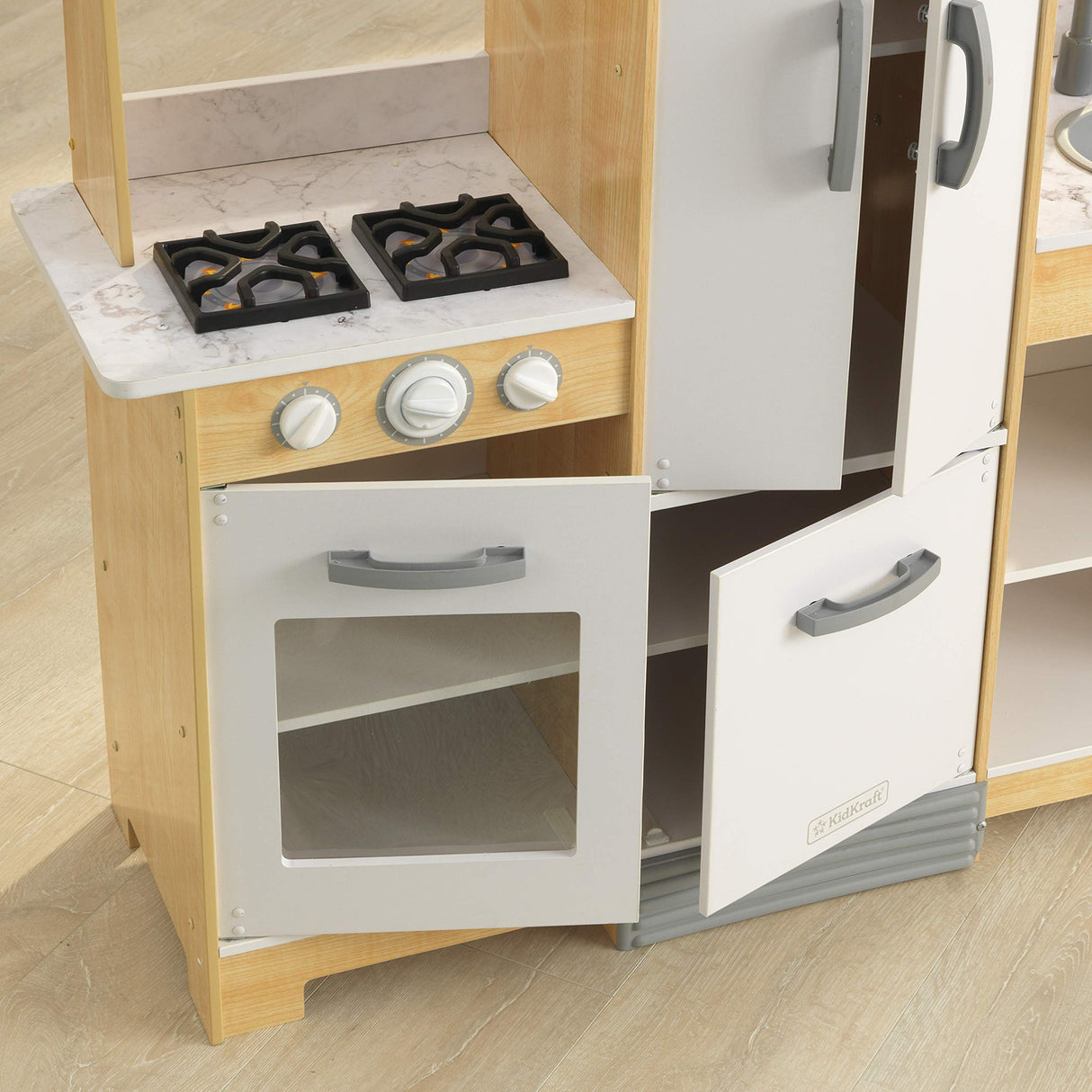 KidKraft Cocina de juguete Modern-Day de madera para niños con EZ Kraft Assembly con accesorios de juego incluidos, juguetes niños y niñas 3+ años (53423)