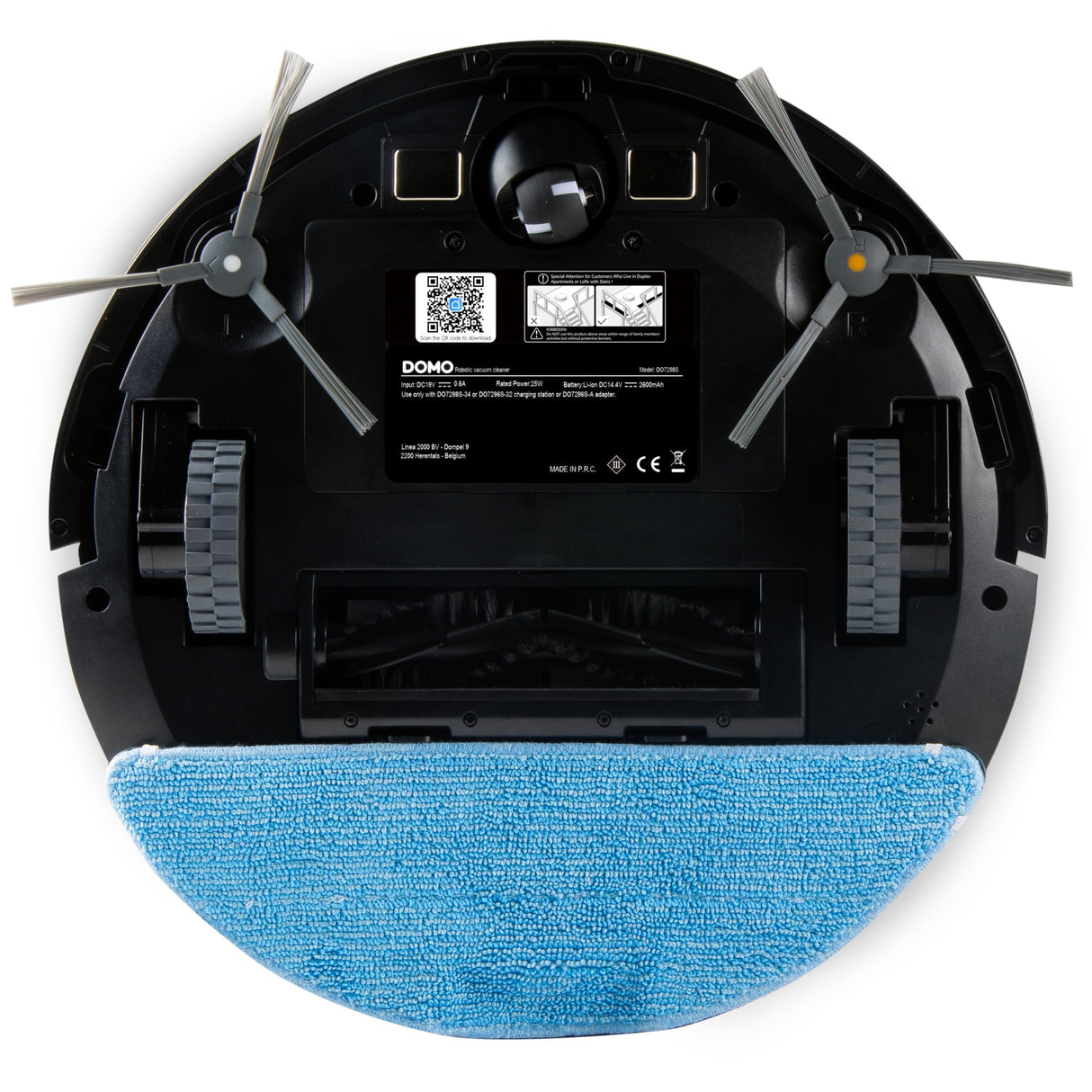 Domo DO7298S Robot Aspirador con Drenaje automático, Sistema de fregona y aplicación