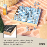 Umbra Buddy Juego de ajedrez, Zinc, Natural
