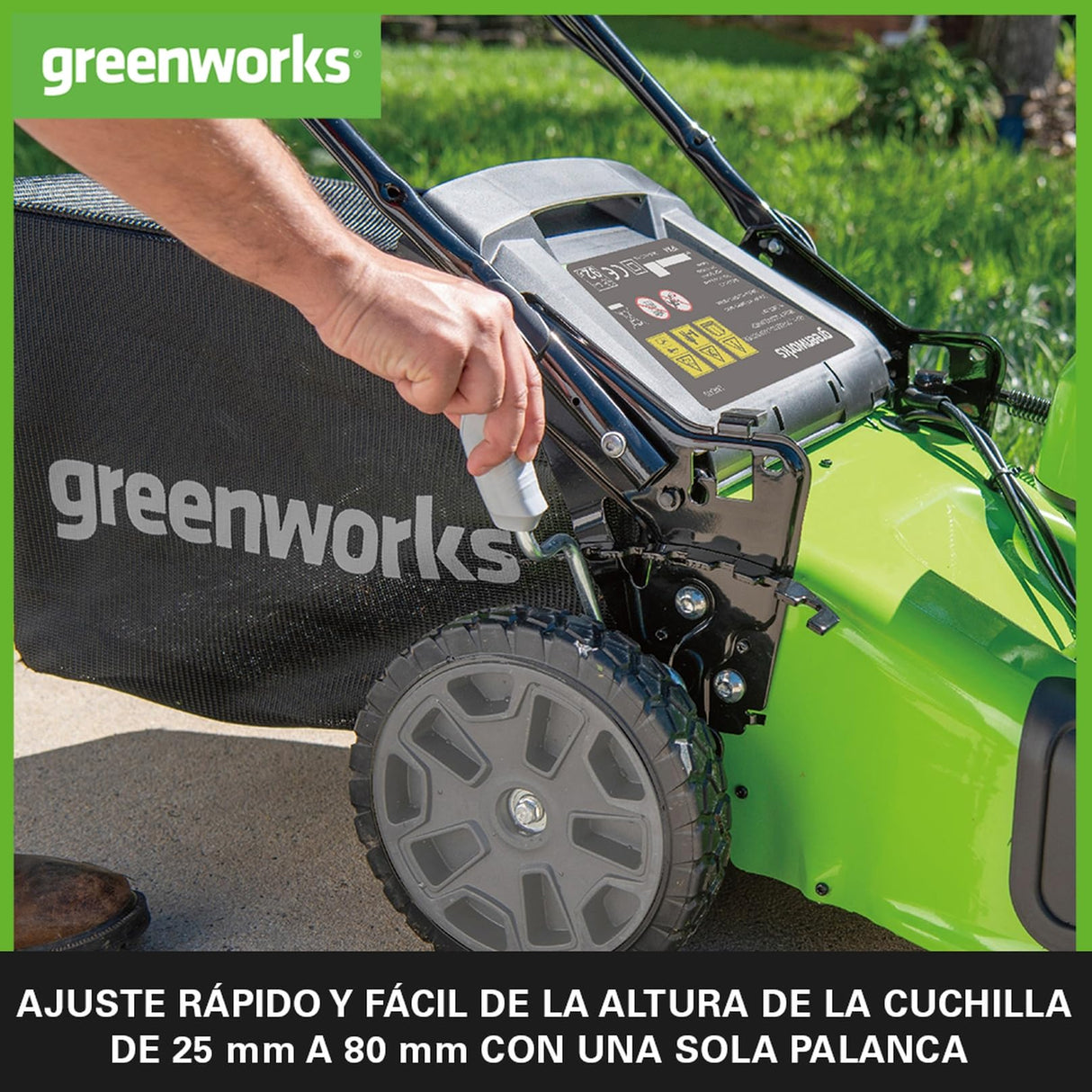 Greenworks 48V (24V x 2) Cortacésped de Batería Autopropulsada para Céspedes Grandes Hasta 480 m², Ancho de Corte 46 cm, Bolsa de 55L MÁS Dos Baterías 24V de 4Ah y Cargador Doble,GD24X2LM46SPK4X
