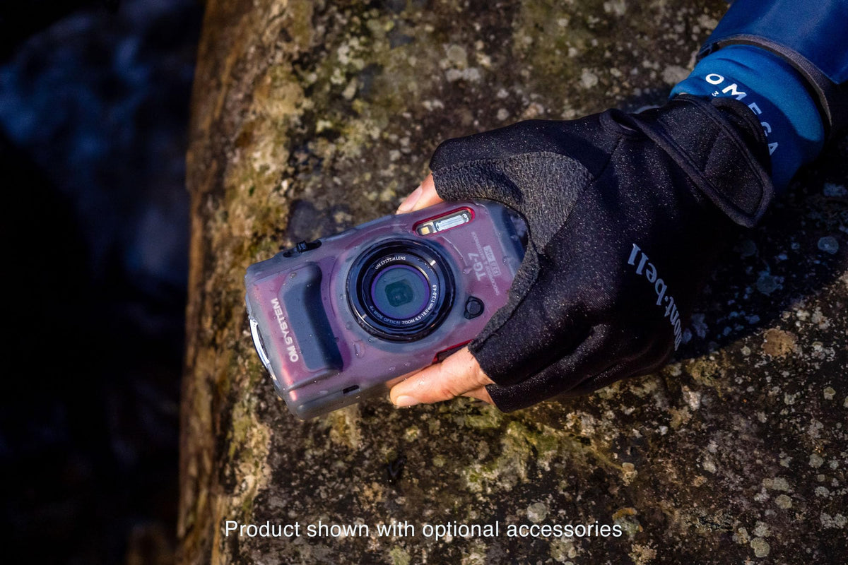 OM System Tough TG-7 Cámara subacuática roja, Impermeable, a Prueba de congelación, Alta resolución Brillante, Video 4K 44x Macro Disparo