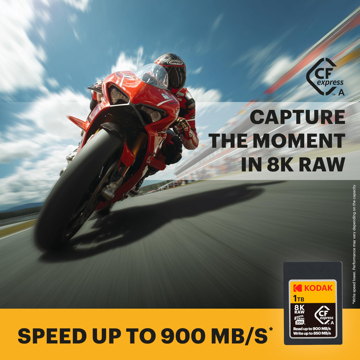 Kodak - Tarjeta CFexpress Tipo A 1TB - Alta Velocidad 1700MBps - Compatible con cámaras de Fotos y vídeo 8K/4K - 6 g - Almacenamiento fiable y rápido para Profesionales