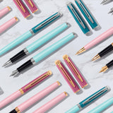 Waterman Pluma estilográfica Hémisphère | en metal y lacado verde con detalles de paladio y plumín fino de acero inoxidable | Estuche de regalo