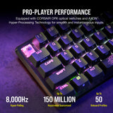 Corsair K65 Pro Mini RGB 65% Teclado óptico para Juegos mecánicos - Interruptores OPX - Teclas de Doble Disparo PBT - Compatible con iCUE - QWERTY NA Layout - Negro