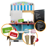 Play & Learn - Heladería con Cocinita de Madera (ColorBaby 85290)