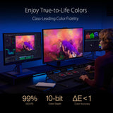 ASUS ProArt Display OLED PA32DC - Monitor Profesional de 31,5 Pulgadas (4K UHD (3840 x 2160), 99% DCI-P3, colorímetro Integrado, HDR-10, HLG, ΔE < 1, USB-C, HDMI, Calman, integración ColourSpace)