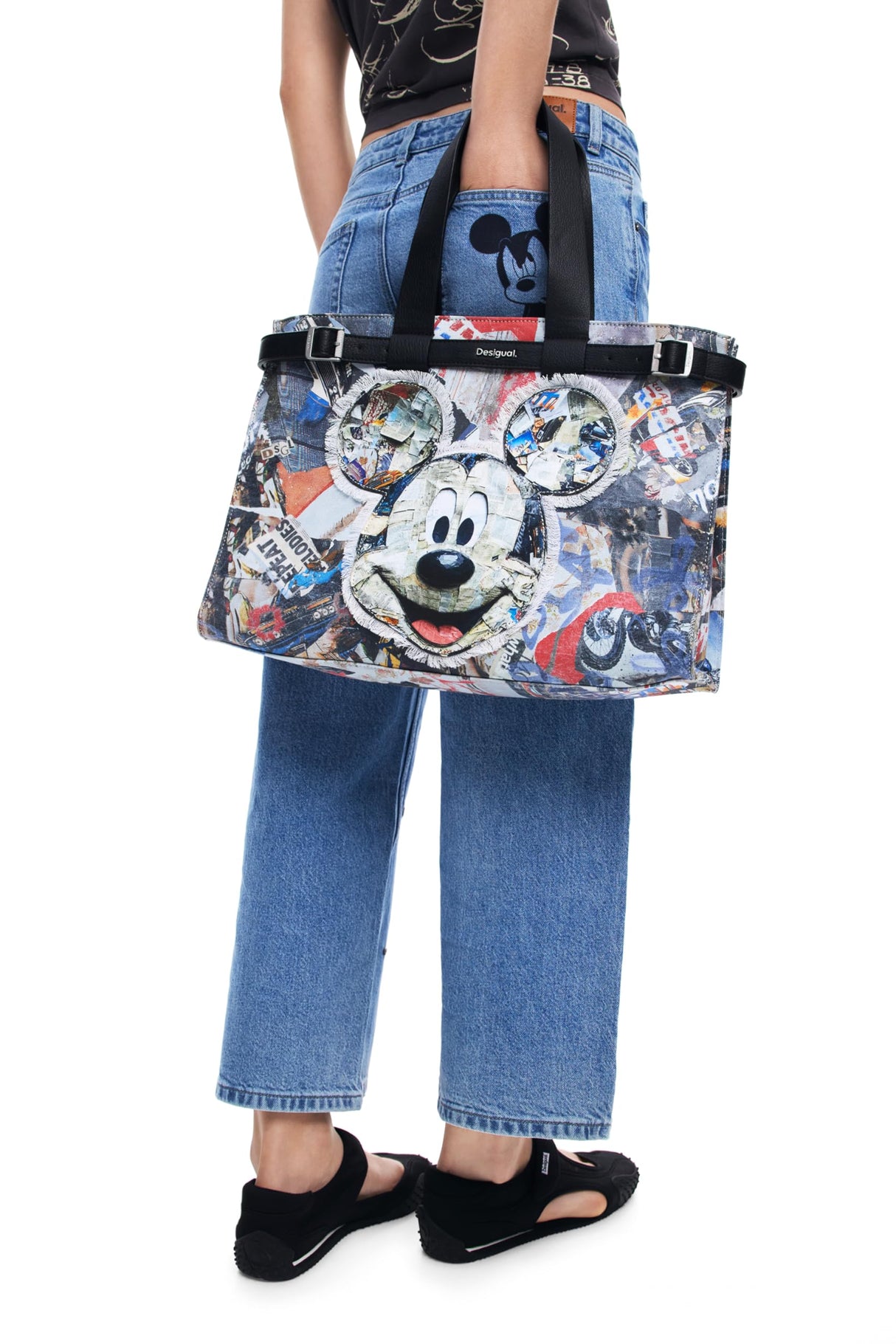 Desigual Mickey, Shoulder Bag Unisex Adulto, Acabados de Material:, One Size