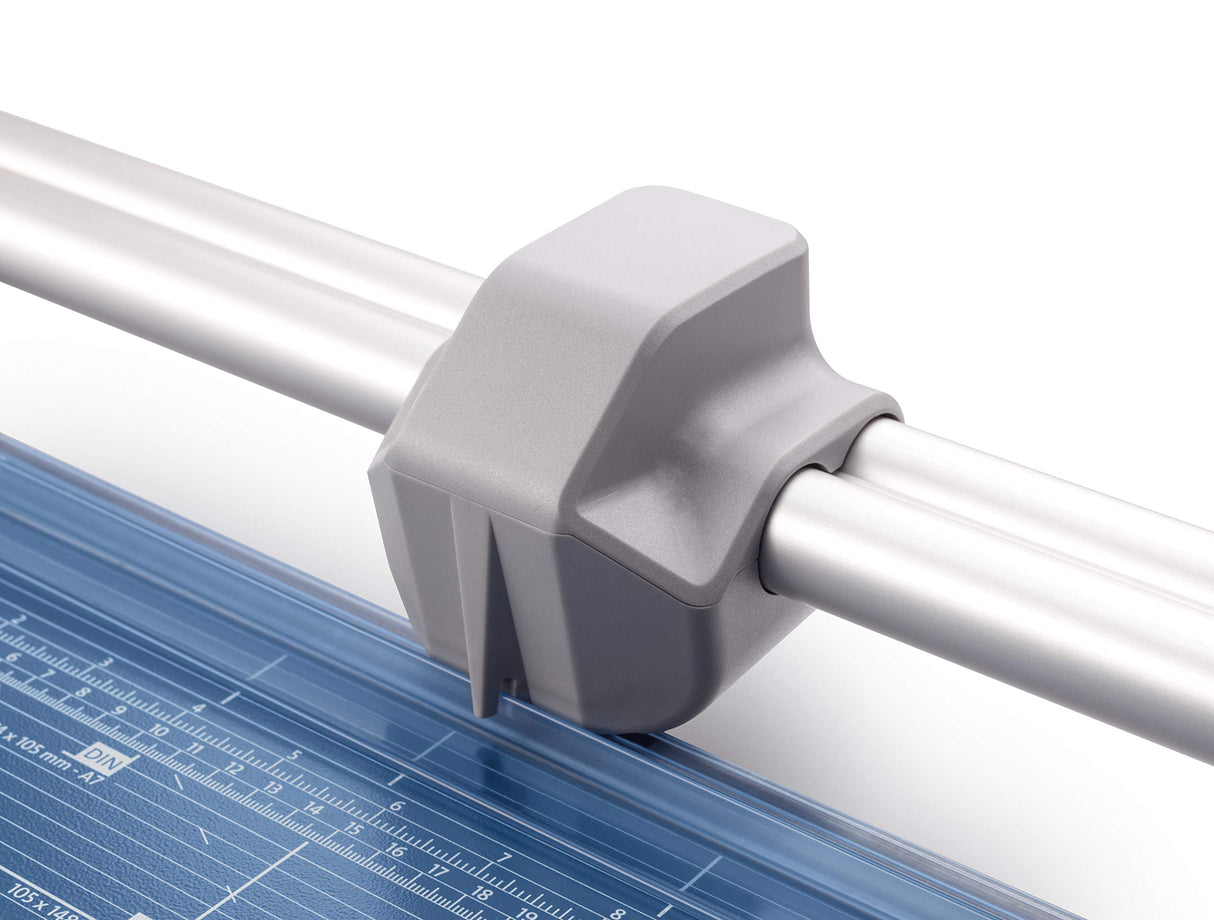 Dahle 554 - Cizalla rotativa profesional, longitud de corte de 71 cm, capacidad de 20 hojas, autoafilado, barra de guía doble, abrazadera automática, cortador de papel de ingeniería alemana