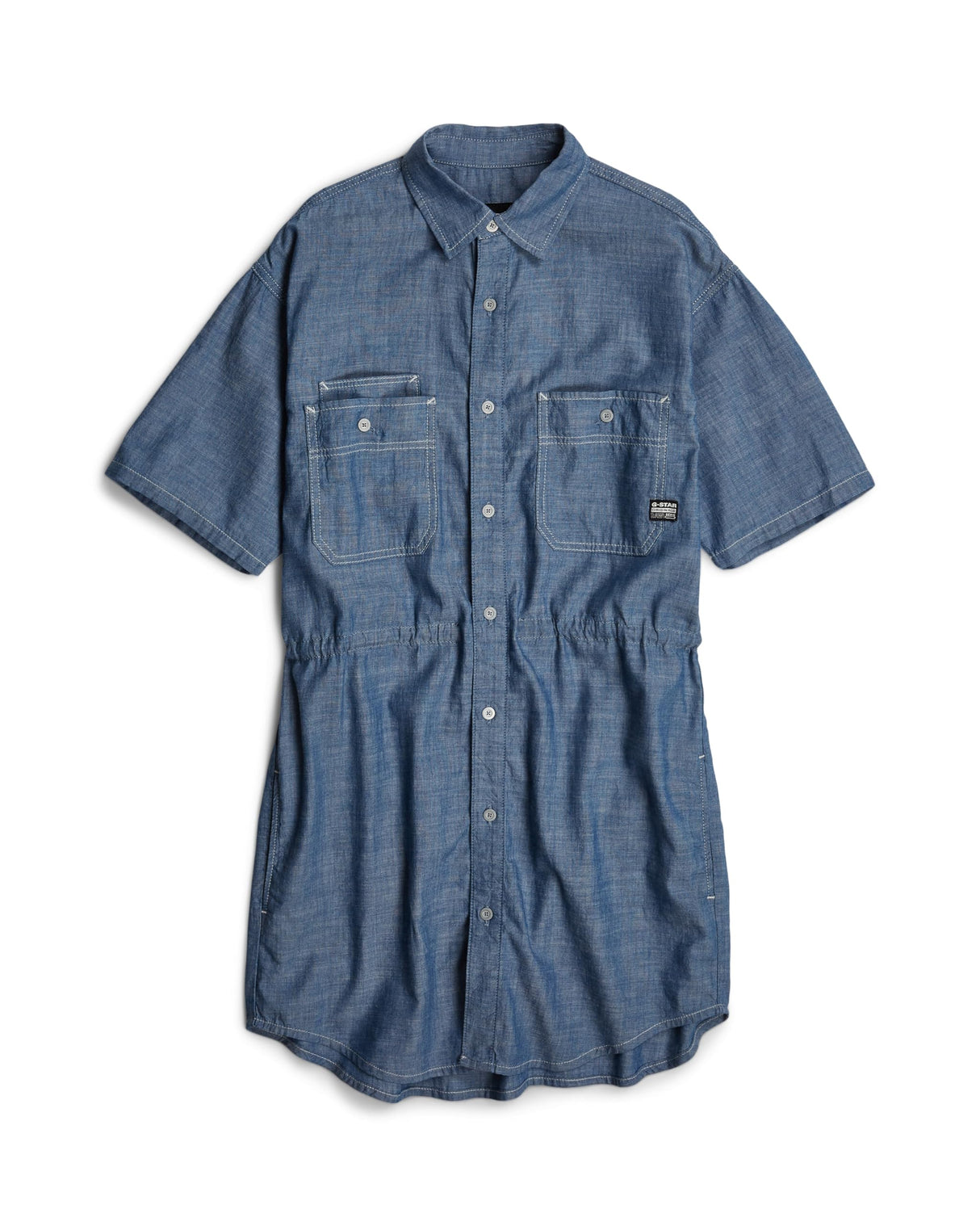G-STAR Para Mujer Vestido Relaxed Drawcord, Azul (Rinsed D24874-D558-082), L
