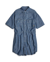 G-STAR Para Mujer Vestido Relaxed Drawcord, Azul (Rinsed D24874-D558-082), L