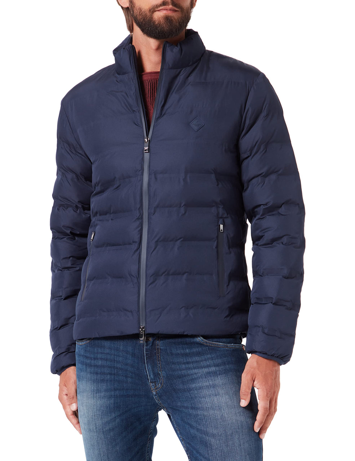 Hackett London LW Moto Chaqueta, Azul Marino, M para Hombre