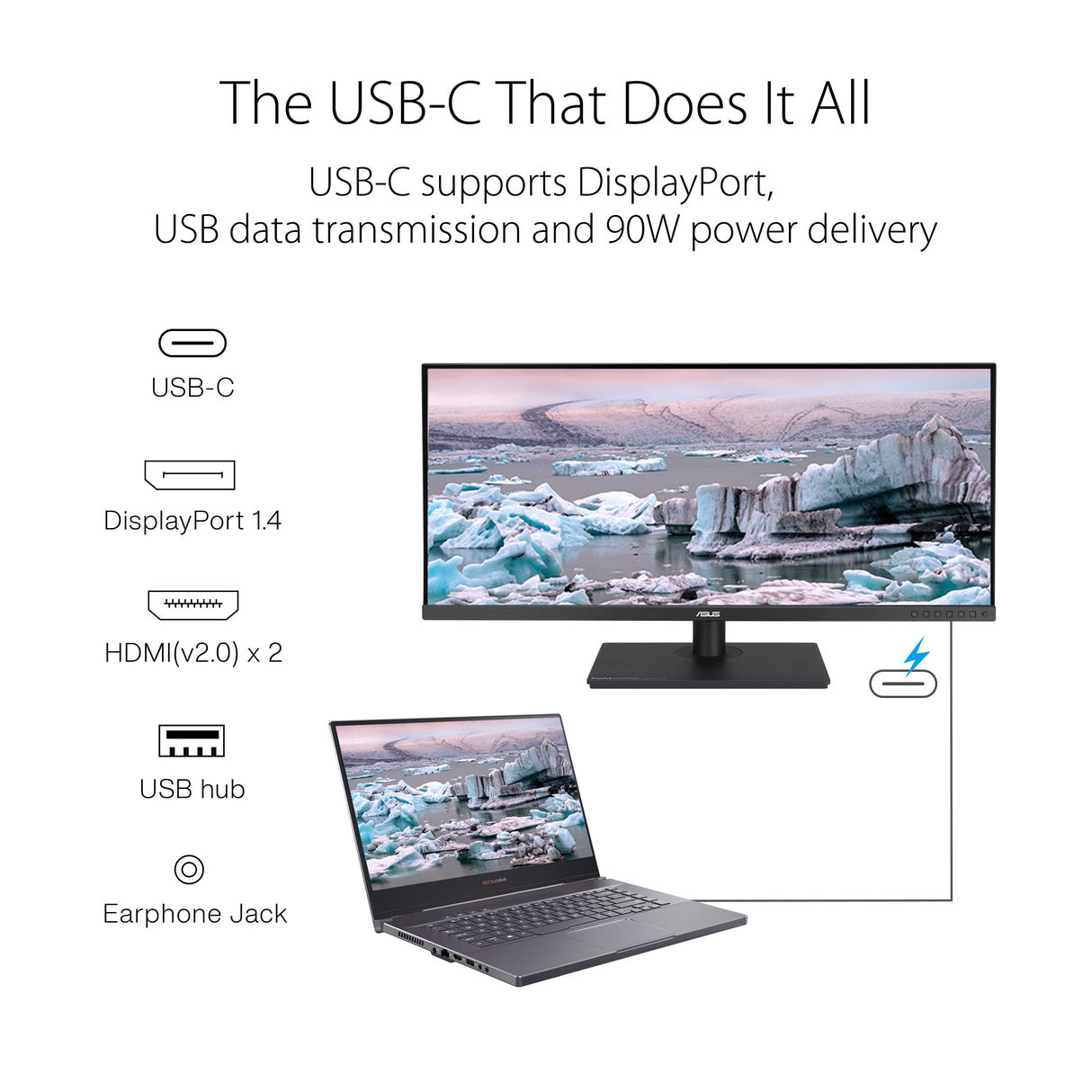ASUS ProArt Display PA348CGV - Monitor Profesional de 34" (IPS, 21:9, UWQHD (3440 x 1440), precisión de Color ΔE < 2, Calman, 98% DCI-P3, USB-C, 120Hz, FreeSync Premium Pro, Soporte ergonómico)