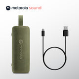 Motorola Sound - Altavoz Inalámbrico Bluetooth ROKR 600 - Potente Sonido de 30W, Resistente al Agua y Polvo, Función Broadcast para Conectar 20+ Altavoces, 6 Horas de Reproducción, Verde