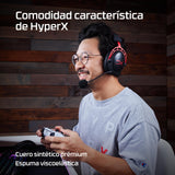 HyperX Cloud Alpha Wireless Auriculares Inalámbricos para Juegos de PC, Duración de la Batería de 300 Horas, Espuma Viscoelástica, Controladores de Doble Cámara, Color Negro y Rojo