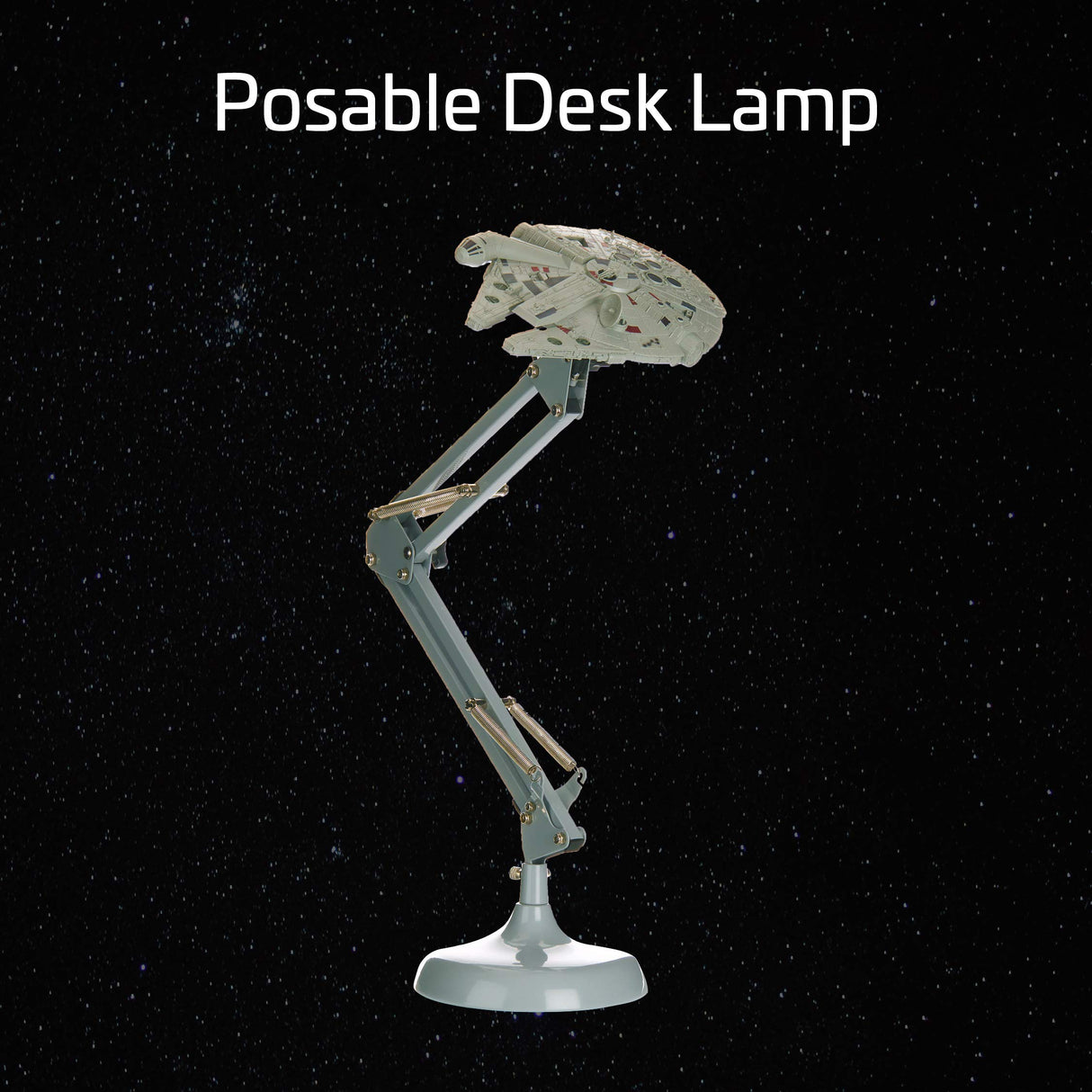 Lámpara de escritorio posable Millennium Falcon - Producto oficial Disney Star Wars, decoración de luz Star Wars, regalo para hombres