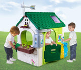 FEBER - Casa Eco House, Versión Previa, Casita de Jardín Educativa con Juegos Ecológicos, Jardinera Urbana, 2 Papeleras, Molino, para niños y niñas Amantes de la Naturaleza,2 años, Famosa (800013004)