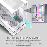 Antec C7 ARGB Blanco, Soporte de GPU RTX 40, 4 Ventiladores ARGB PWM de 120 mm incluidos, refrigeración Vertical, Tipo C de 10 Gbps, Paneles Frontales y Laterales de Vidrio Templado Continuo