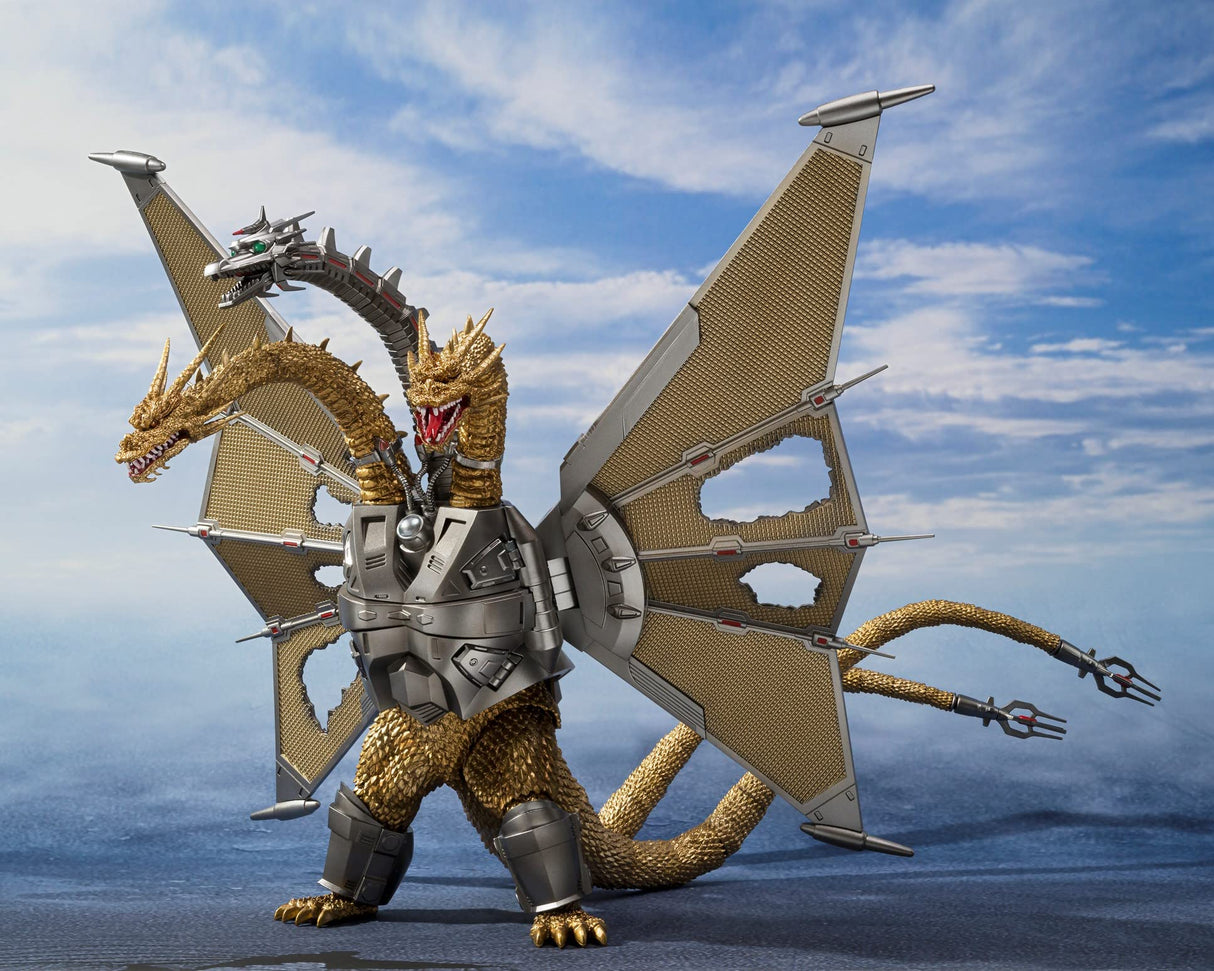 TAMASHII NATIONS Mecha Ghidorah Shinjuku Battle Set Fig 25 cm Godzilla vs King Ghidorah SH monsterarts