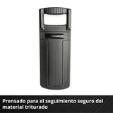 Einhell Trituradora de cuchillas con batería REDAXXO 36/25 Power X-Change (36V, máx. 25mm de grosor de rama, 3 cuchillas reversibles de acero, bolsa colectora de 55L, asa de transporte, prensador)