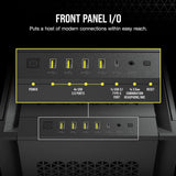 Corsair 7000D AIRFLOW Chasis para PC ATX Full-Tower, Panel Frontal con Un Caudal de Aire Elevado, Tres Ventiladores de 140 mm Incluidos con Repetidor PWM, Espacioso Interior, Negro