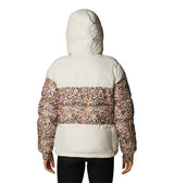 Columbia Pike Lake 2 Hooded Insulated Jacket, Chaqueta Acolchada Con Capucha para Mujer, Chalk/Warm Copper Terrain Print, Talla L