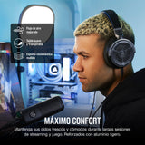 Corsair VIRTUOSO PRO Auriculares con Cable para Juegos Multiplataforma de Espalda Abierta - Micrófono Desmontable - Controladores Grafeno - PC, Mac, PS5, PS4, Xbox, Nintendo Switch, Móvil - Carbono