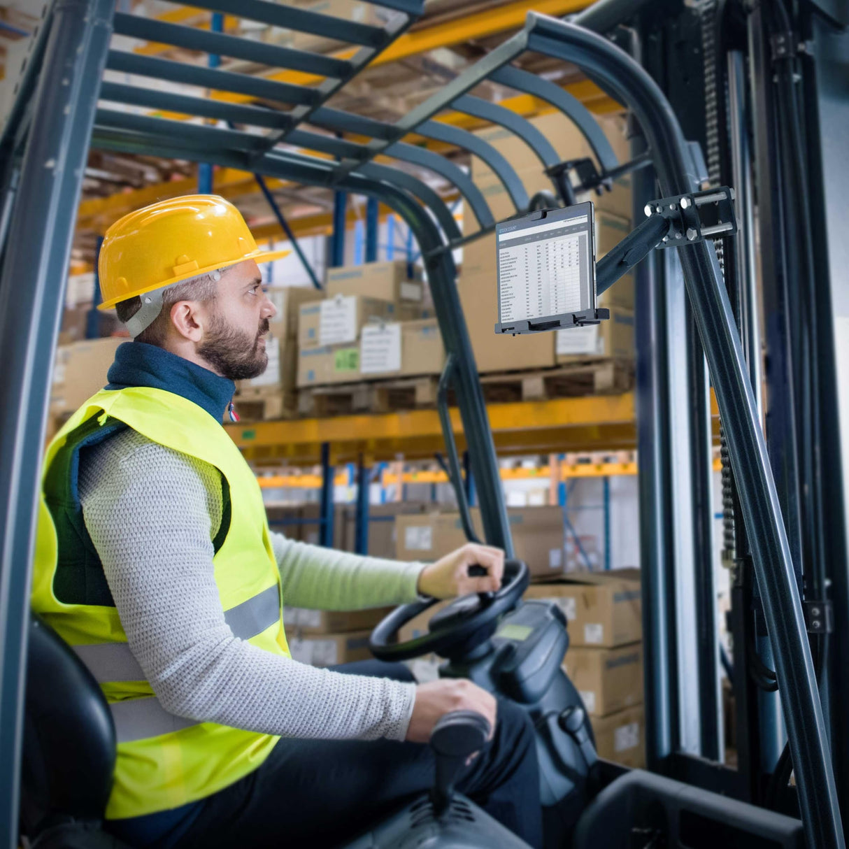 Arkon Robust Forklift Pillar - Soporte para Tablet, Color Negro