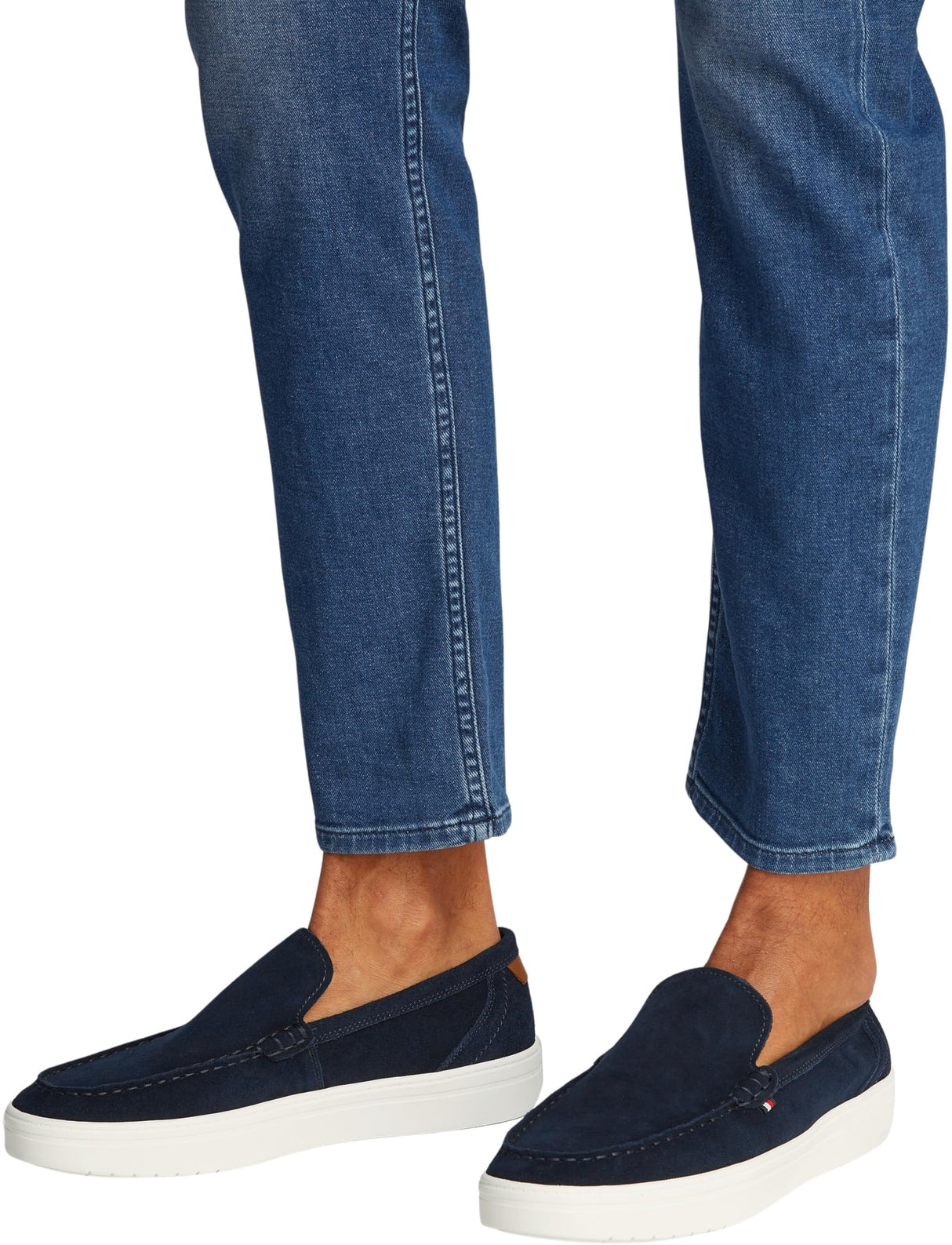 Tommy Hilfiger Mocasines Hombre Modern Light Hybrid de Ante, Azul (Desert Sky), 41