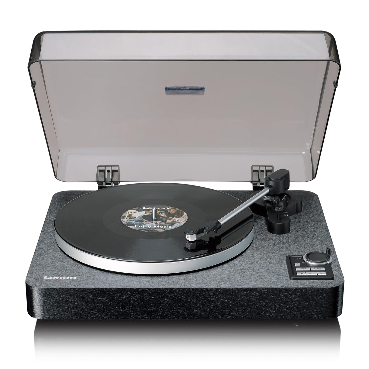Lenco LBTA-165BK Tocadiscos Totalmente automático - Bluetooth 5.3 - Carcasa de Madera - Platos de Metal y Pastilla AT3600L - Arranque automático y Retorno automático - 2 velocidades (33/45 RPM) -