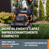 WORX WG779E.1 Cortacésped 34cm 40V (220V) 4.0Ah, Negro