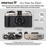 PENTAX 17 cámaras compactas de Longitud Focal Fija diseñada para capturar fotografías de tamaño Medio