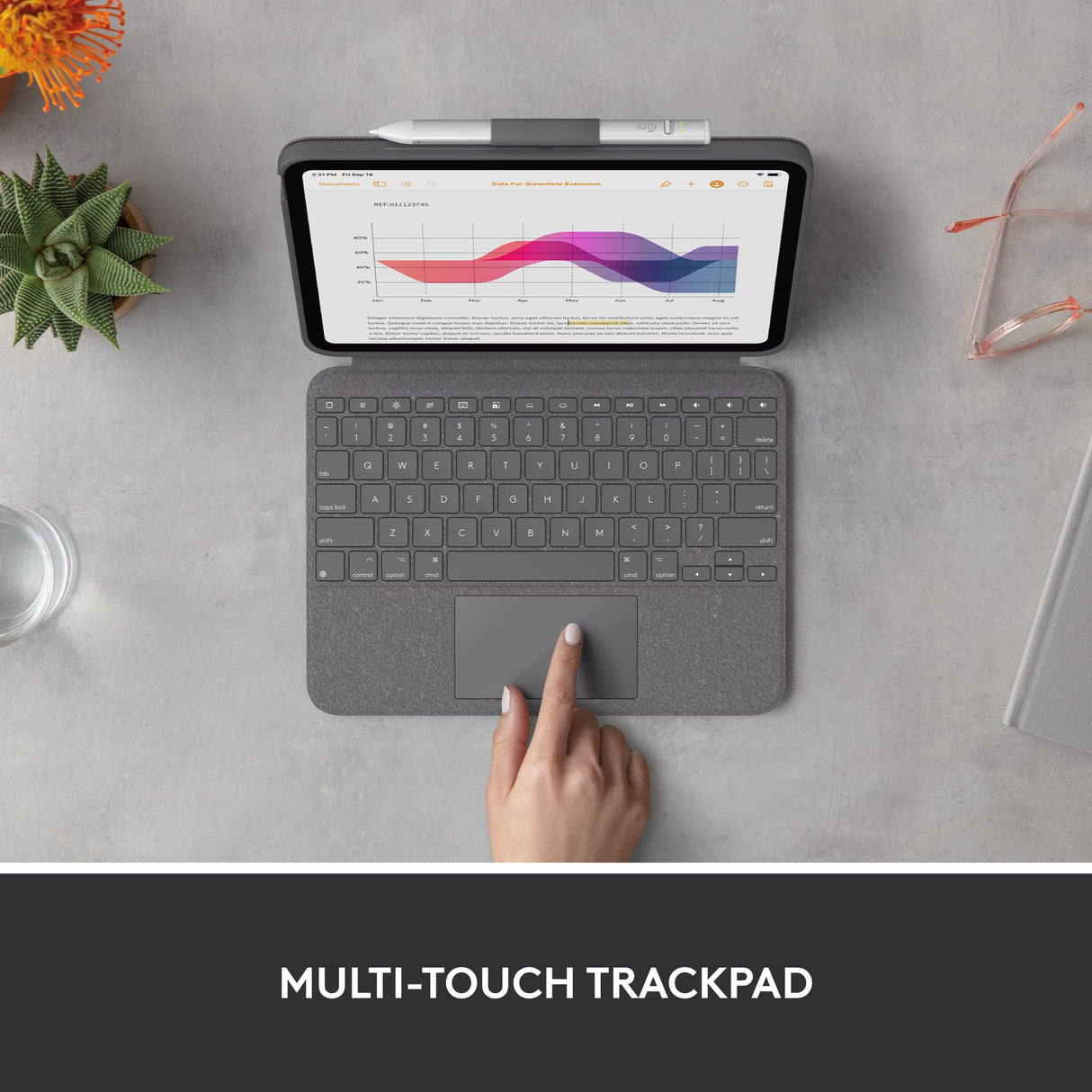 Logitech Combo Touch Funda con Teclado Extraíble para iPad 10.ª Generación, Italian Layout