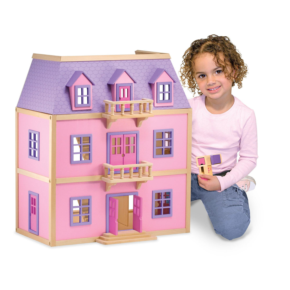 Melissa & Doug Casa de muñecas de Madera de Varios Pisos