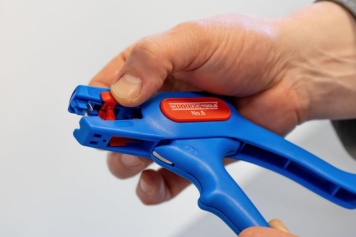 WEICON TOOLS Nº 5 - Juego de 12 pelacables automáticos para todo tipo de conductores flexibles y macizos de 0,2 – 6,0 mm²