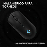 Logitech G PRO 2 LIGHTSPEED,ratón inalámbrico para gaming, para diestros o zurdos con hasta 4 botones laterales magnéticos personalizables y conmutables,sensor de 44 000 DPI,carga USB-C, PC/Mac-Negro