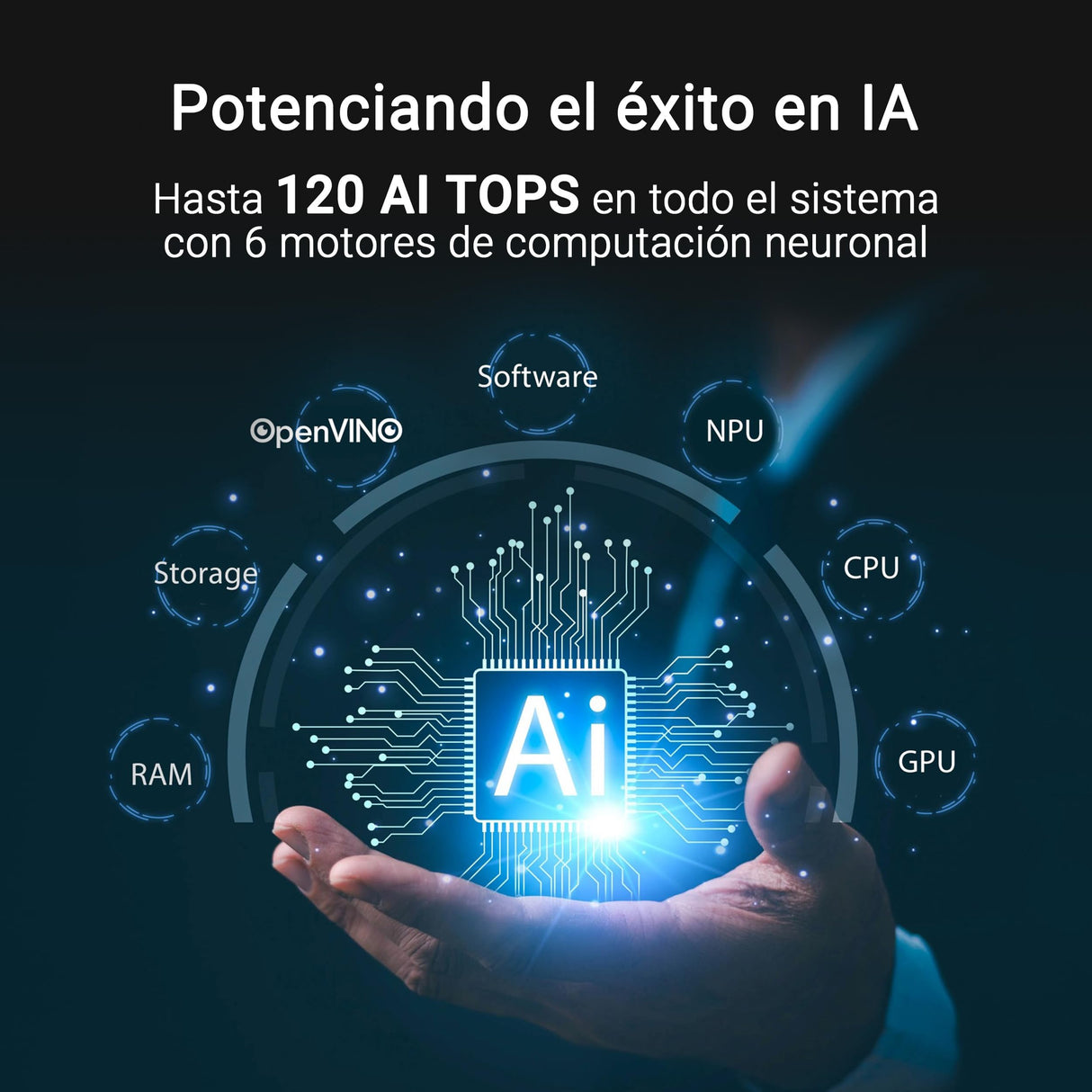 ASUS NUC Pro AI Mini PC, Procesador Intel Core Ultra 9 288V, Intel ARC Graphics, 32GB RAM DDR5, 1TB SSD, Windows 11 Home, Copilot+, Negro