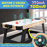 Serenelife mesa de hockey de aire de 58”, Motor dos veces mas fuerte, Marcador de puntos LED digital, Dispensador de discos