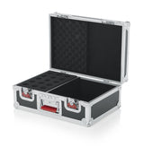 Gator Cases G-TOUR Series Maleta de tour con soporte de espuma para 15 micrófonos con cable y almacenamiento de accesorios (G-TOUR M15)