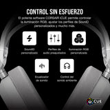 Corsair HS80 MAX Wireless Auriculares para Juegos Multiplataforma con Bluetooth – Dolby Atmos – Micrófono de Calidad Broadcast – Compatible con iCUE – PC, Mac, PS5, PS4, Switch, Móvil – Blanco