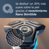 Philips Serie 9000 Afeitadora Eléctrica Hombre, Máquina de Afeitar Barba con Recortadora, 72 cuchillas, Para piel sensible, 60min de uso, En Seco y Húmedo, Recargable, Base Carga, S9975/35, Cromo