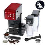 Breville Prima Latte II Espresso | Cafetera para latte y capuchino | Bomba profesional de 15 bares y espumador | Rojo [VCF109X]
