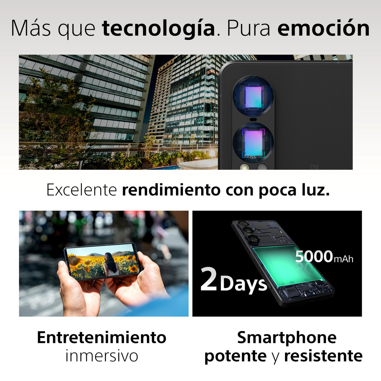 Sony Xperia 1 VII 6.5" 19.5:9 FHD+ HDR OLED, 120Hz, Lente Triple, 3.5 mm Audio Jack, Android 15, SIM Libre, 12GB RAM, 256GB Almacenamiento, Protección IP65/68, Dual SIM Hybrid, Negro Pizarra