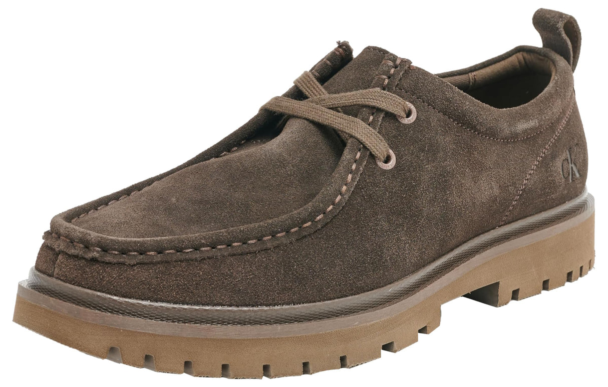 Calvin Klein Náuticos Hombre Hybrid Apron Laceup Shoe Calzado, Marrón (Triple Slate Black), 45