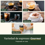 Cuisinart® Máquina de Espresso Slim | Espresso, Americano, Cold Brew | Vaporizador de leche | 15 bares | Portafiltro sin fondo | Compacta | 1,5L | Tazas de viaje