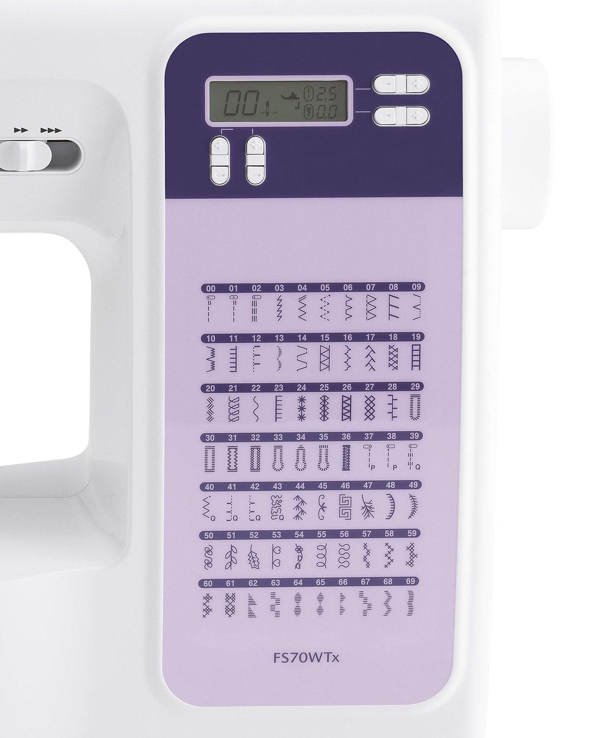 Brother FS70WTx Patchwork-Nähmaschine mit Máquina de Coser, Metal, Blanco, Morado, Full-size sewing machine + Anschiebetisch